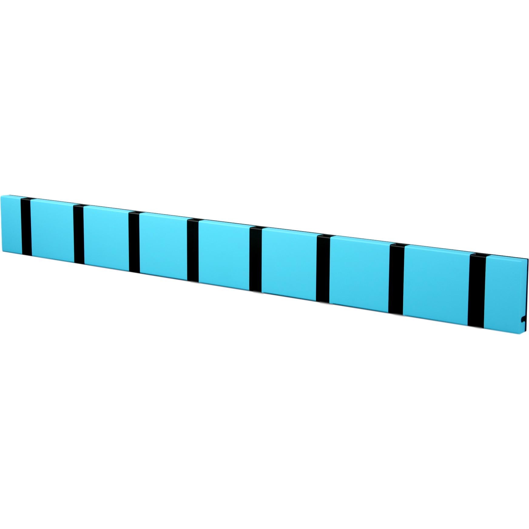 Loca Knax horizontale cut -rack 8 haken, turquoise/zwart