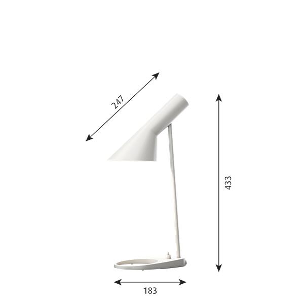 Lámpara de mesa de Louis Poulsen AJ Mini V3, blanco