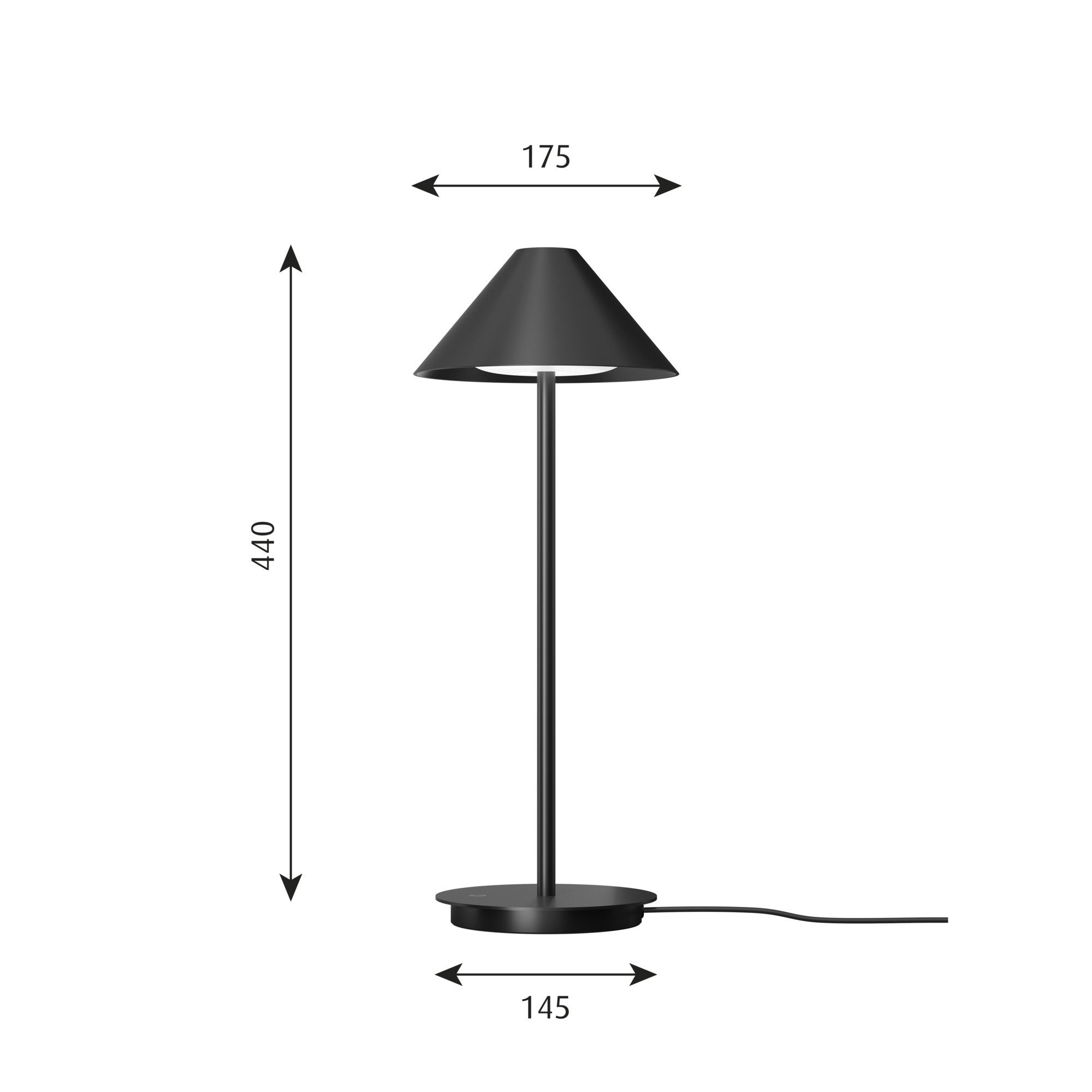 Louis Poulsen Keglen Table Lamp, Black