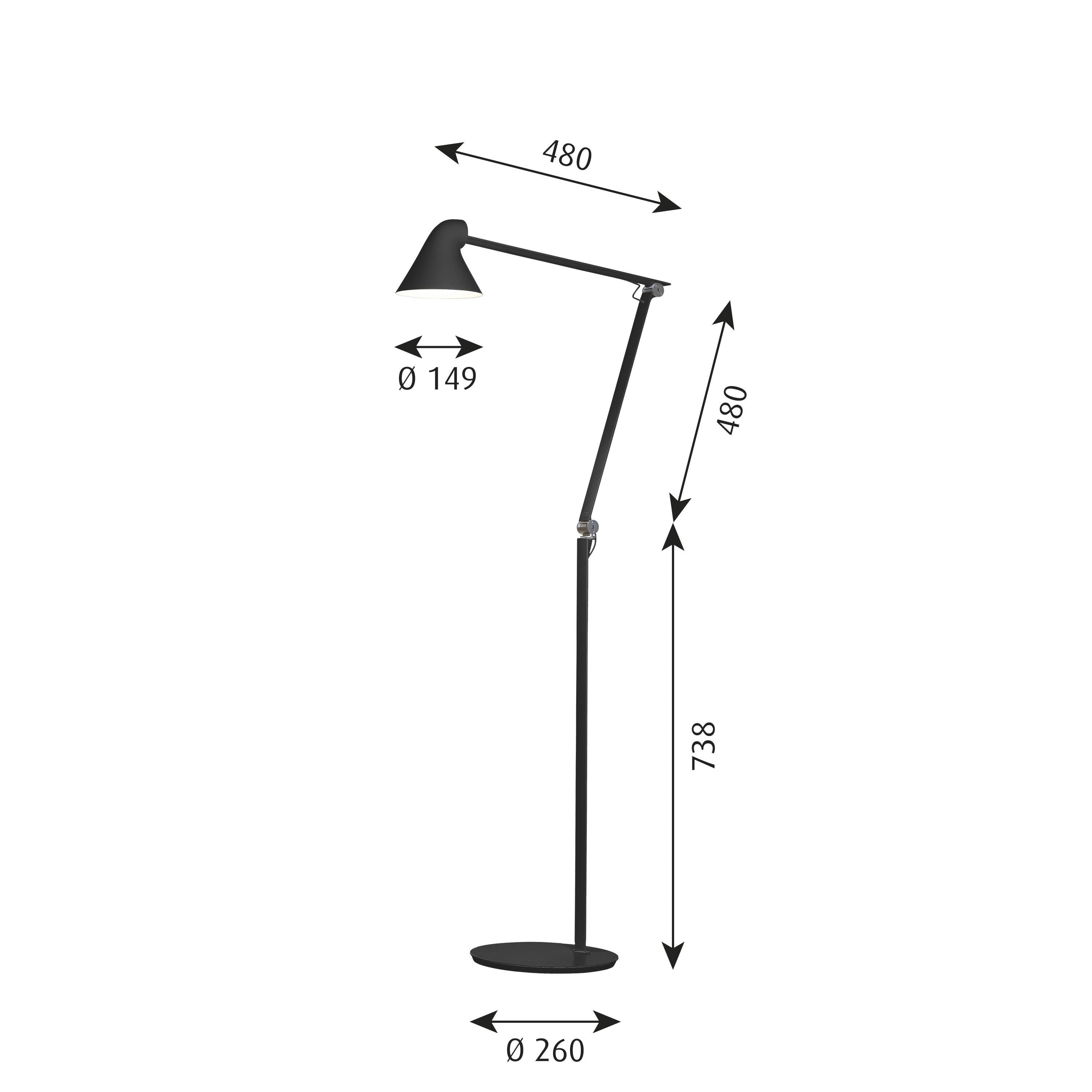 Lámpara de lámpara NJP de Louis Poulsen, negro