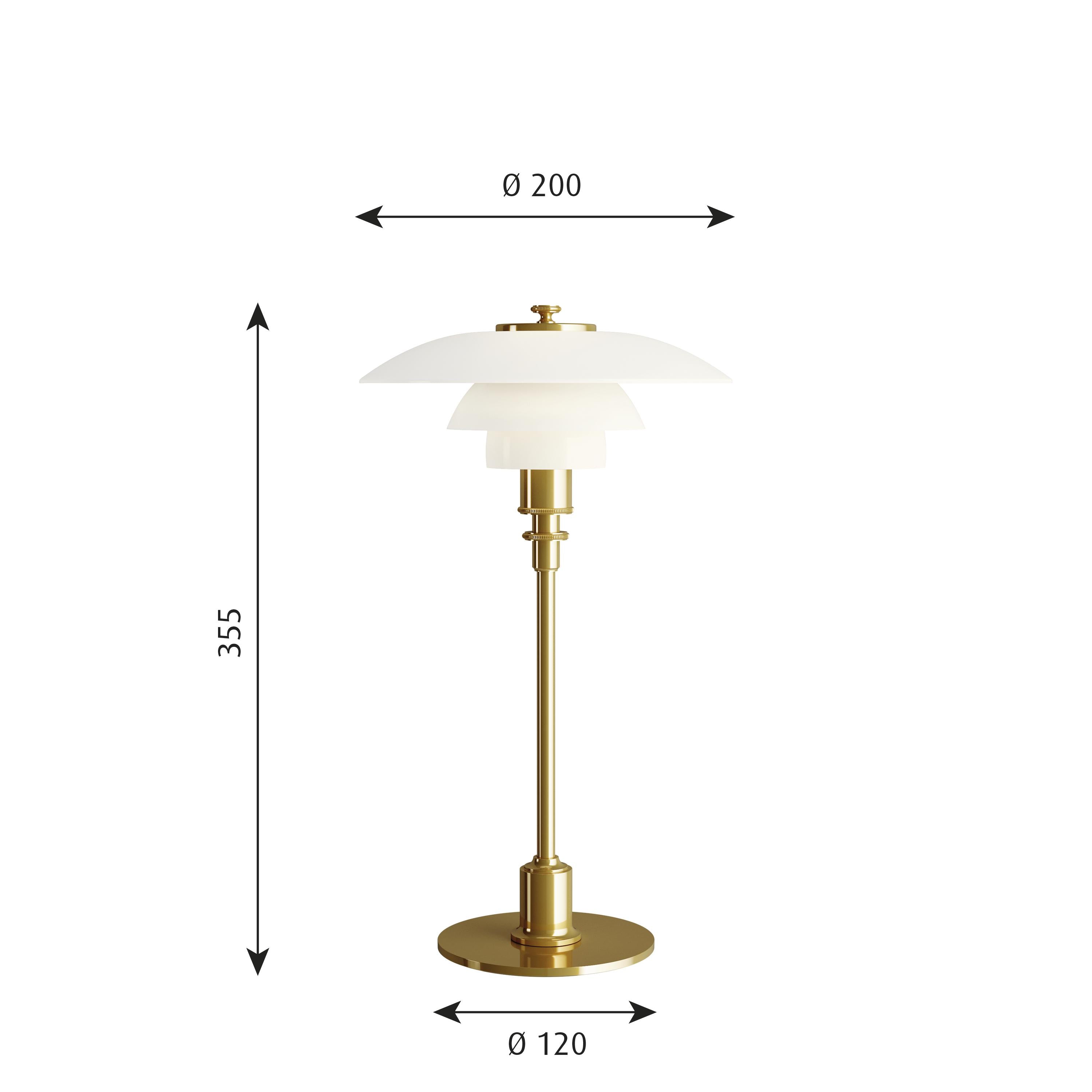 Louis Poulsen Ph 2/1 Table Lamp, Brass