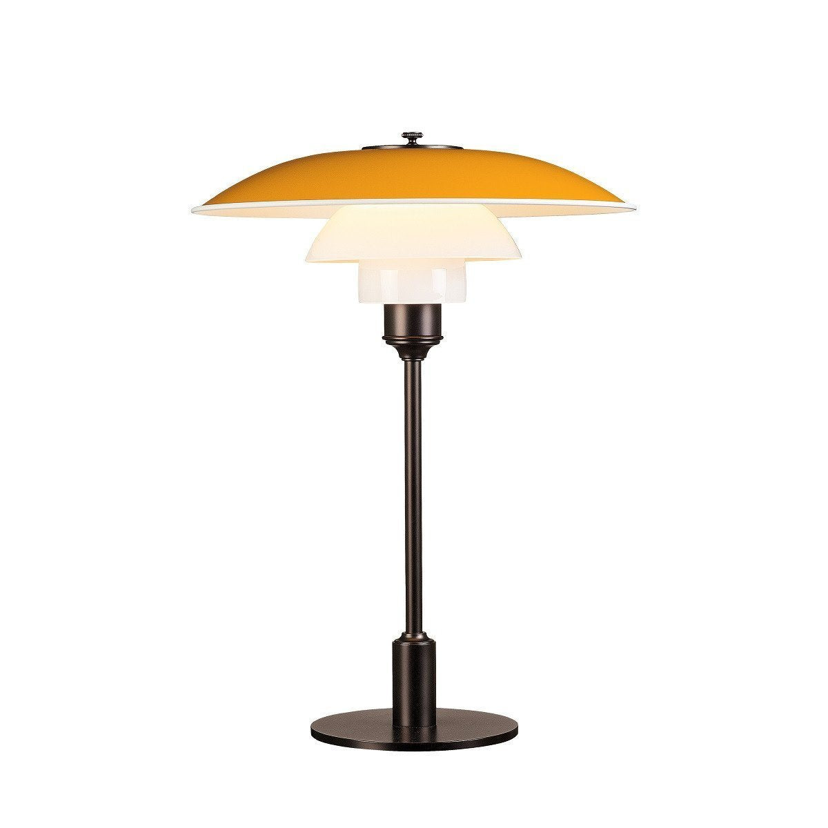 Lámpara de mesa de Louis Poulsen 3 1/2 2 1/2, amarillo