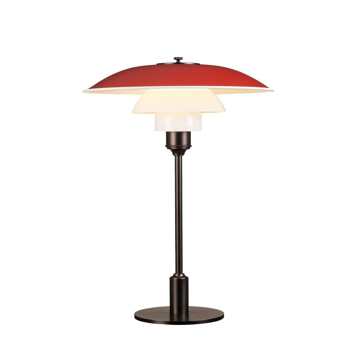 Louis Poulsen Ph 3 1/2 2 1/2 Table Lamp, Red