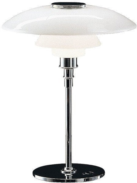 Louis Poulsen Ph 4 1/2 3 1/2 Glass Table Lamp White