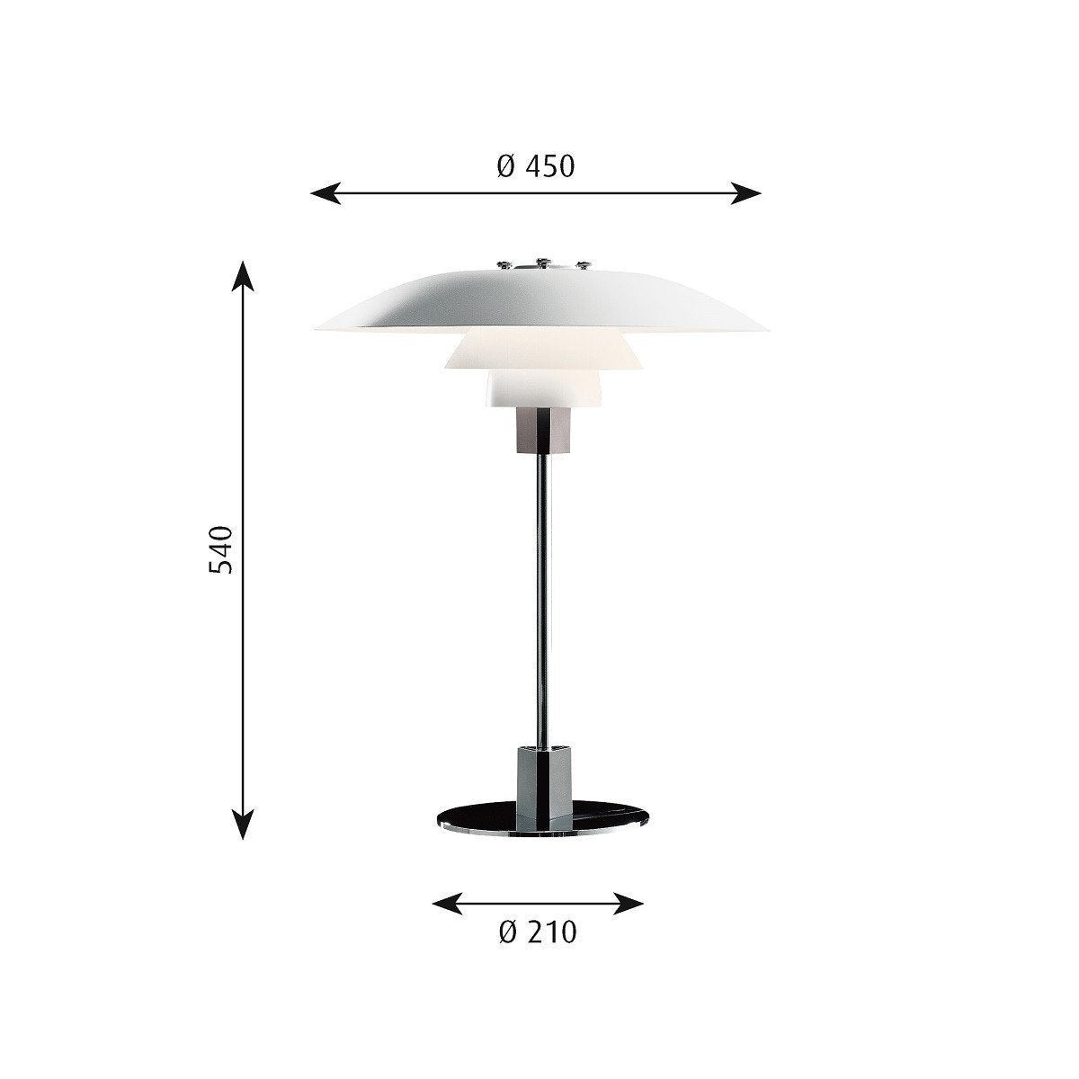 Louis Poulsen Ph 4/3 Table Lamp, White