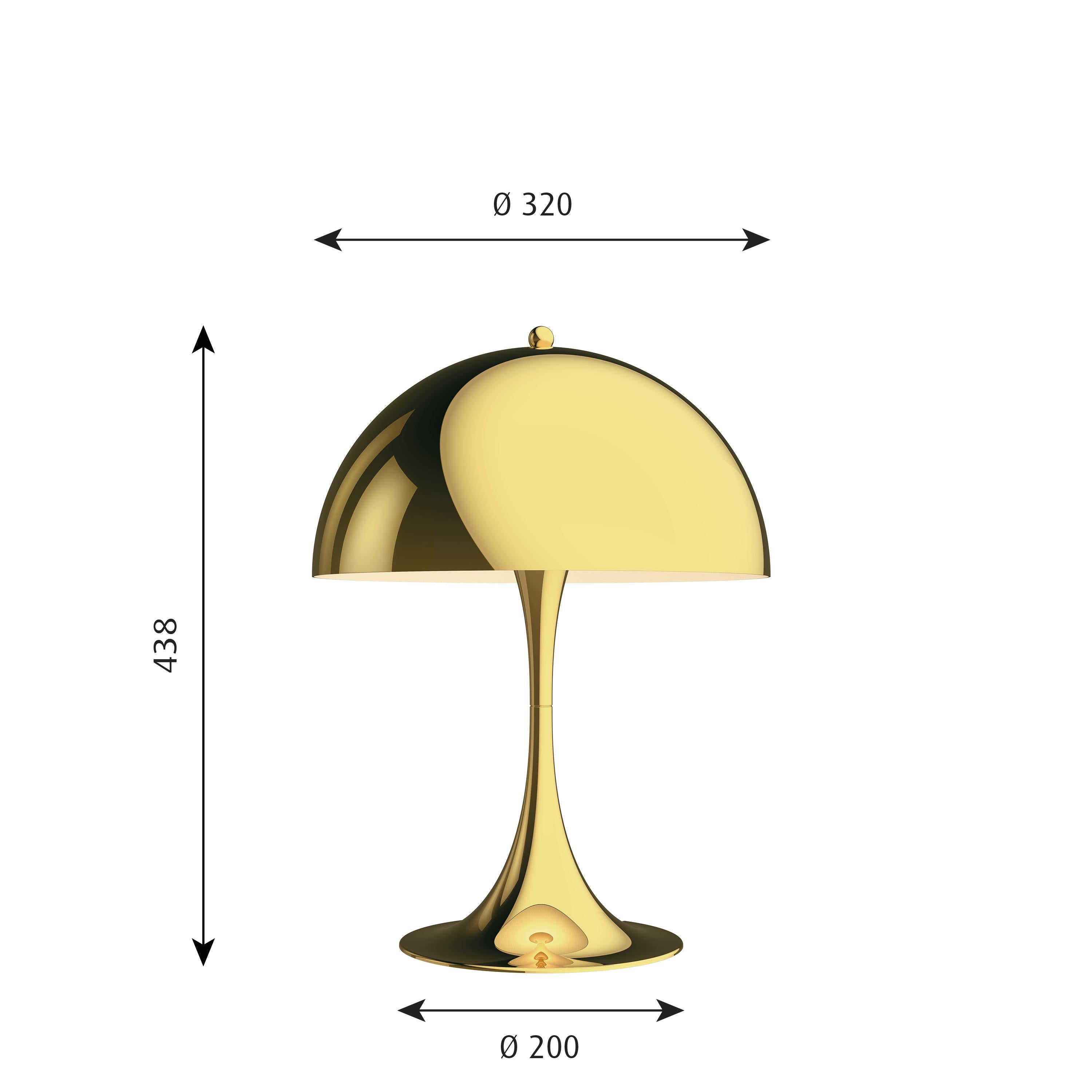 Louis Poulsen Panthella 320 Table Lamp E14, Metalized Brass
