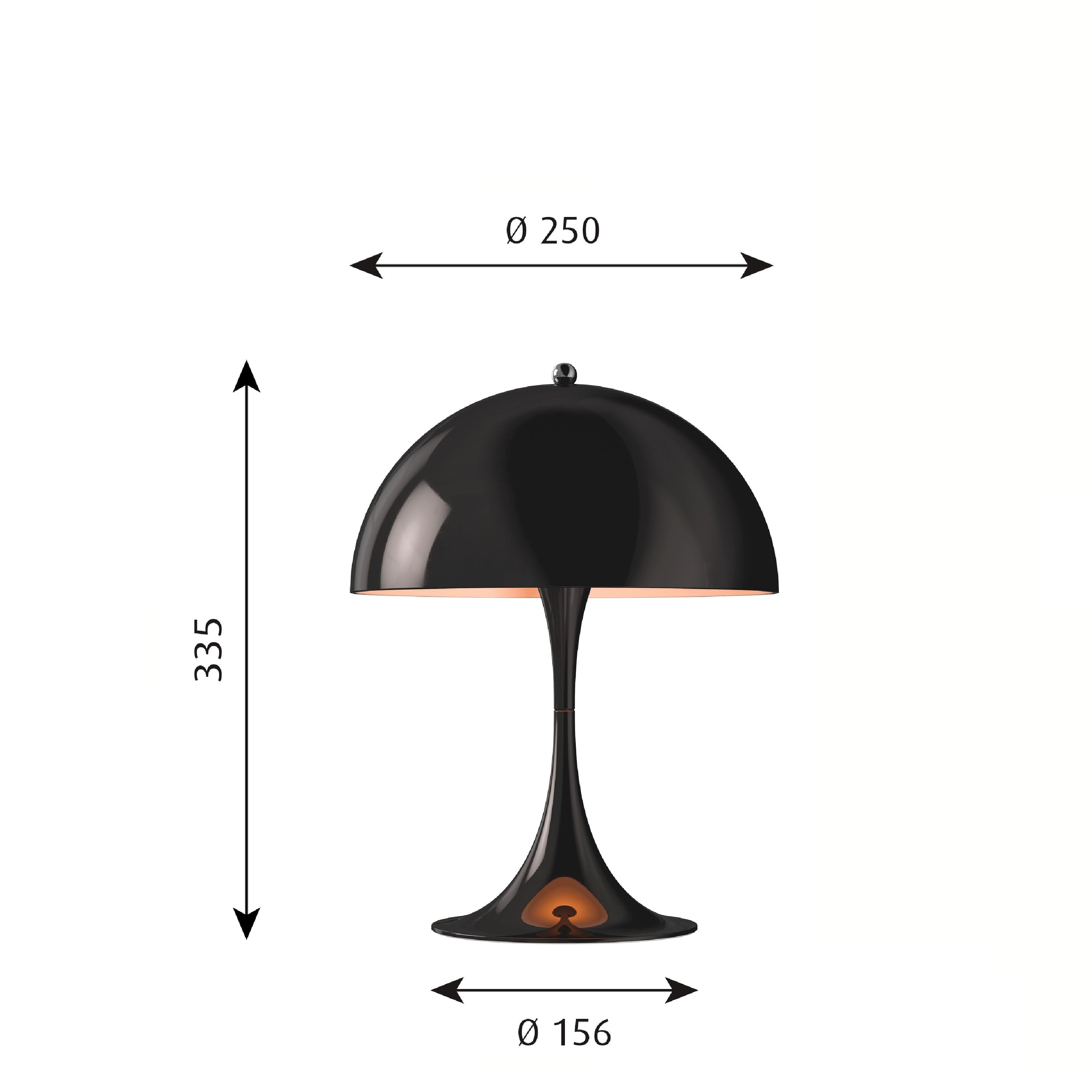 Louis Poulsen Panthella 250 tafellamp LED 27 K V2, zwart