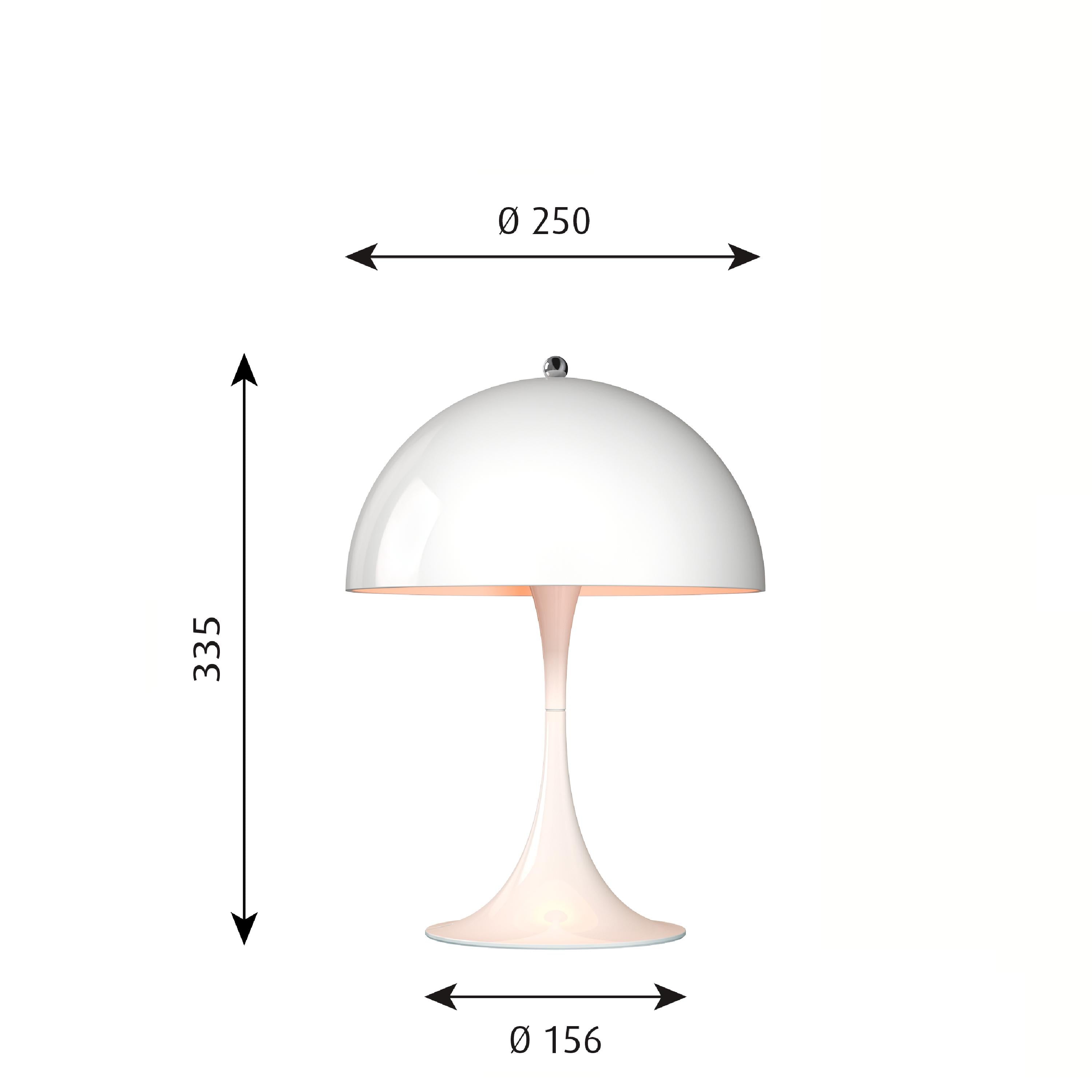 Louis Poulsen Panthella 250 Lampada da tavolo LED 27 K V2, bianco
