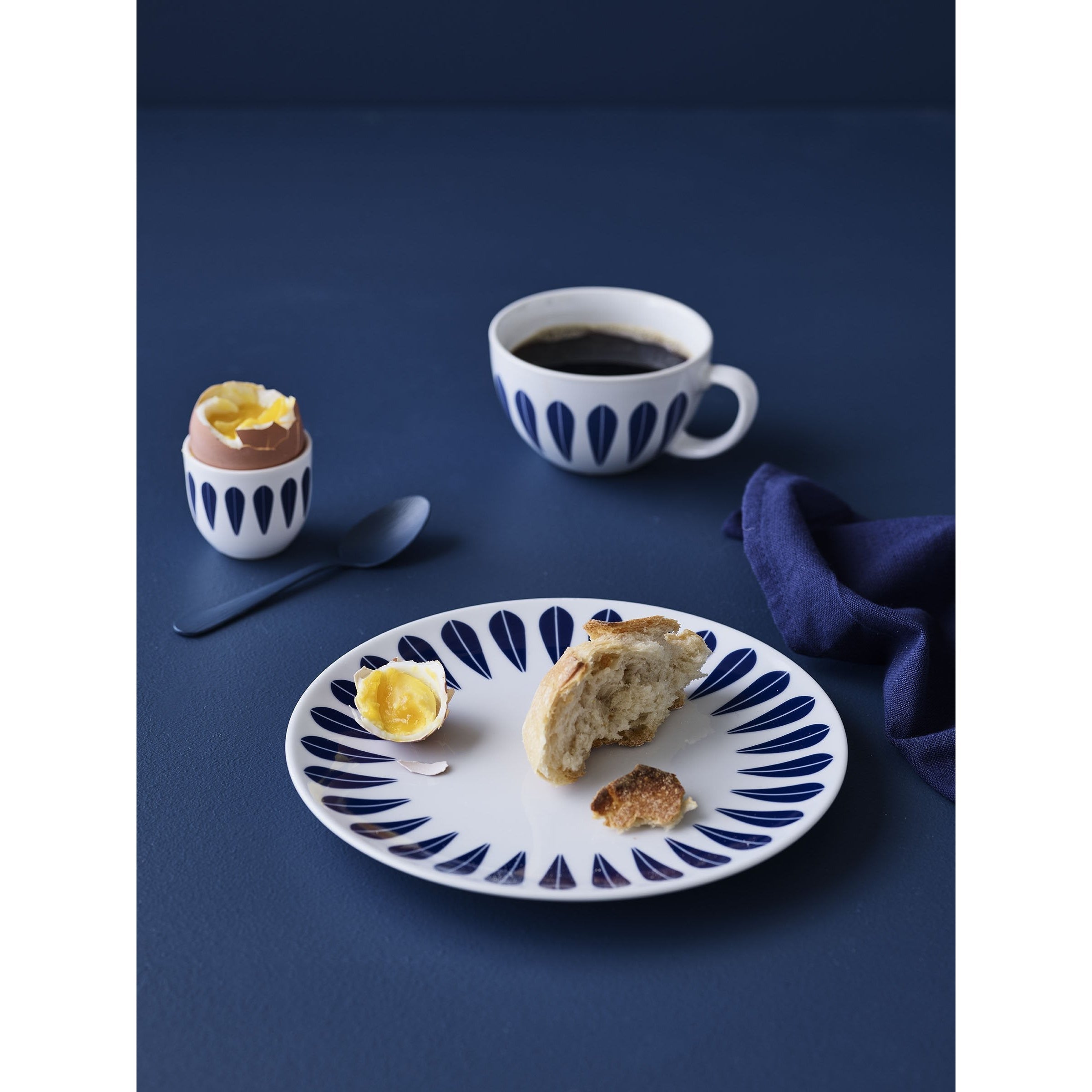 Lucie Kaas Arne Clausen Egg Cup donkerblauw, 2 pc's.