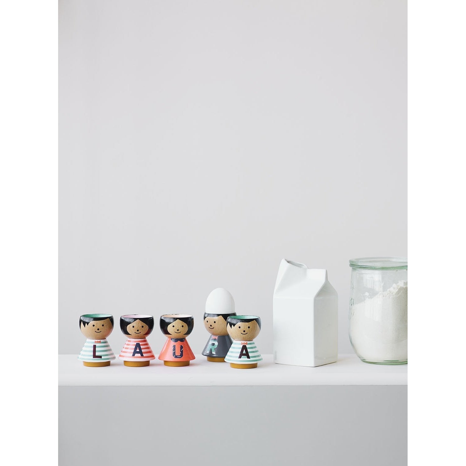 Lucie Kaas Table People A Z Egg Cup, Girl O