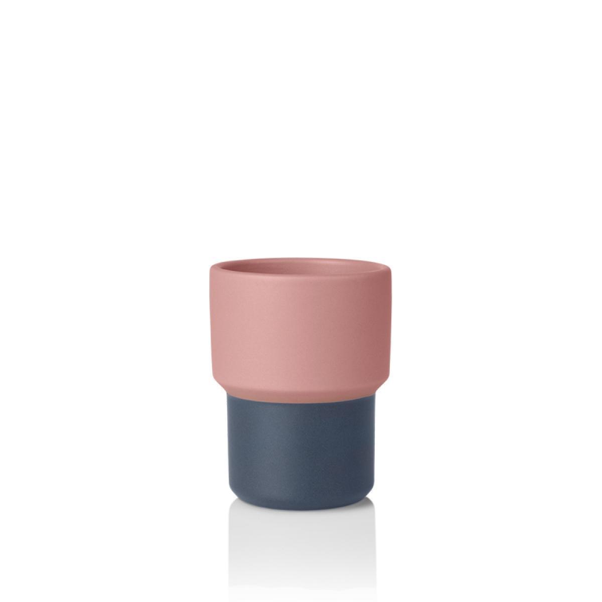Lucie Kaas Fumario Mug Pink/Dark Grey, 10 cm
