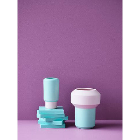 Lucie Kaas Fumario Vase Mint/Pink, 20,5 cm