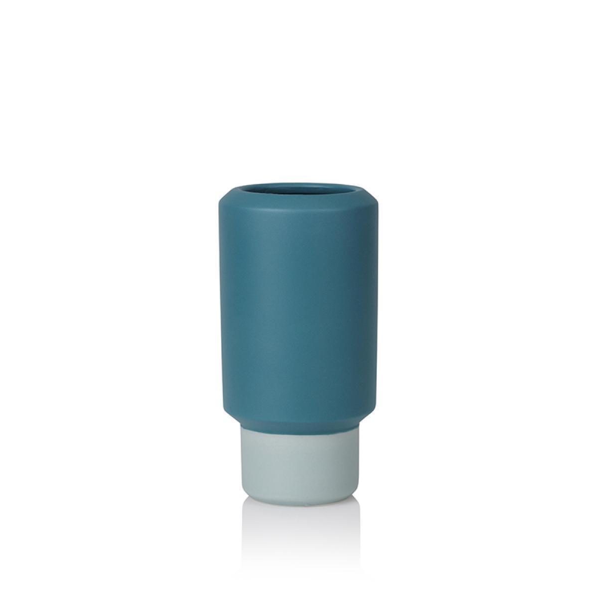 Lucie Kaas Fumario Vase Mint Verde/Blu benzina, 16,5 cm