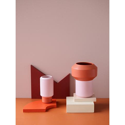 Lucie Kaas Fumario Jarrón Orange/Pink, 20,5 cm