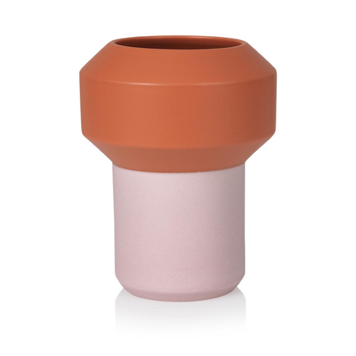 Lucie Kaas Fumario花瓶橙/粉红色，20,5cm