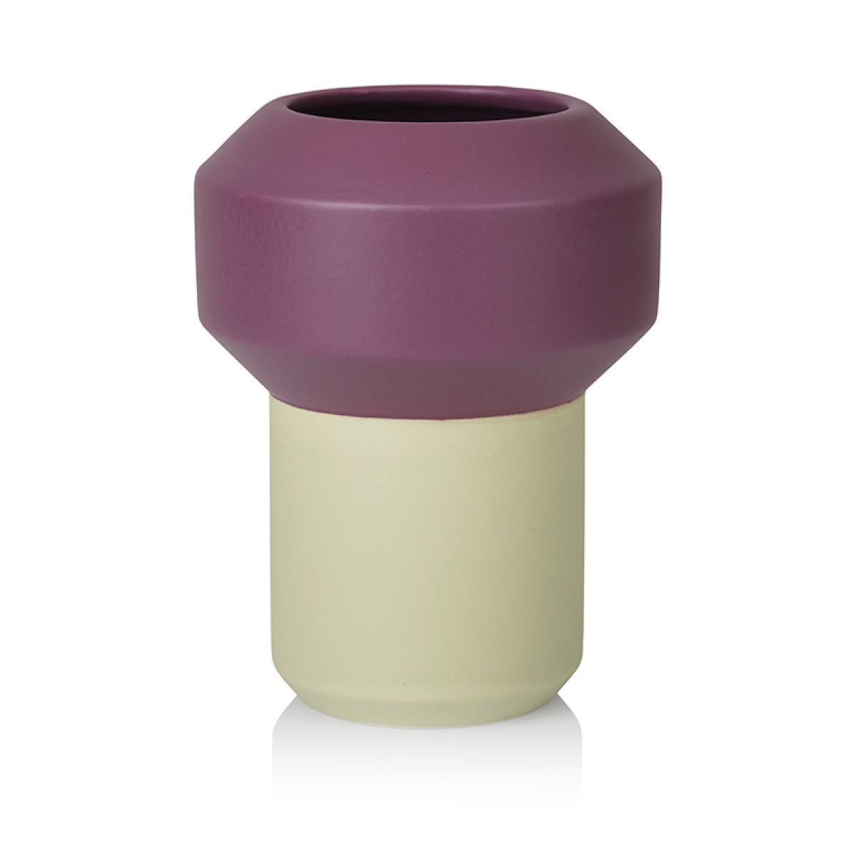 Lucie Kaas Fumario Vase Purple/Pistacchio, 20,5 cm