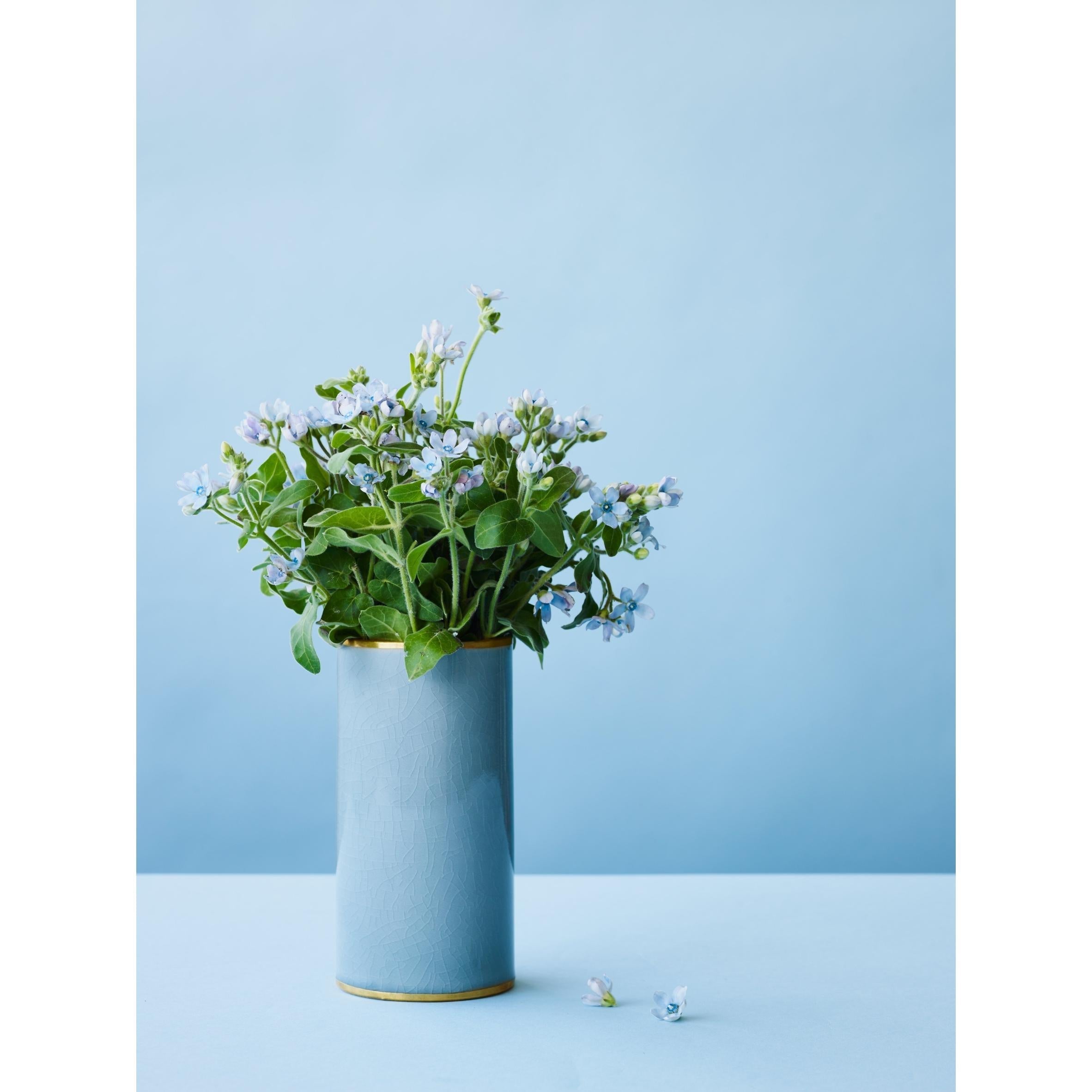 Lucie Kaas Matee花瓶绿松石，18厘米