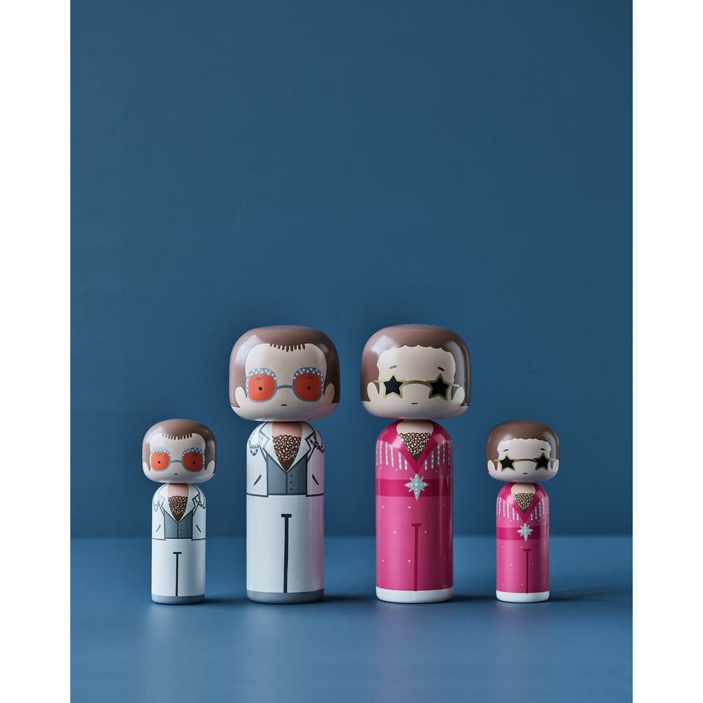 Lucie Kaas Sketch.Inc Kokeshi Doll, Hvid Elton H21,5 Cm