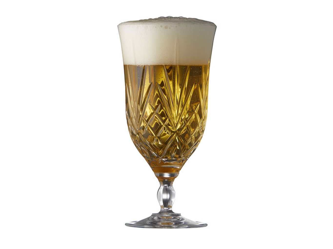 Lyngby Glas Melodia Krystal Beer Glass 40 cl，4台。