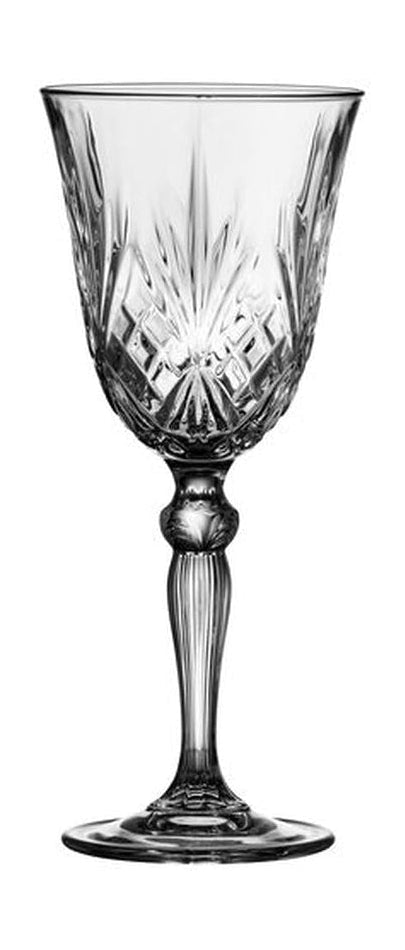 Lyngby Glas Melodia Krystal Vitt vinglas 21 Cl, 4 st.