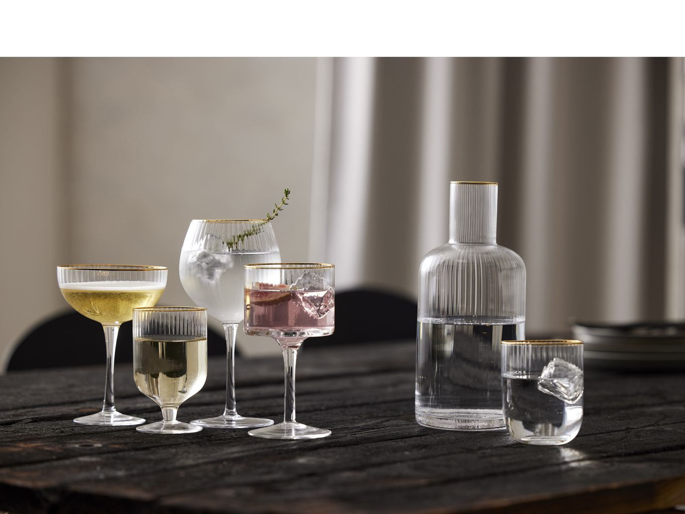 Lyngby Glas Germo Gold Cocktail Glasses 31,5 CL, 4 PCS.