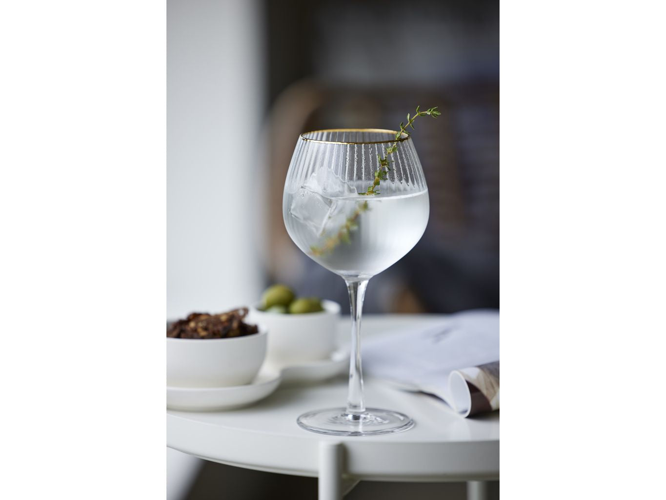 Lyngby Glas Palermo Gold Gin＆Tonic Glass 65 Cl，4台。