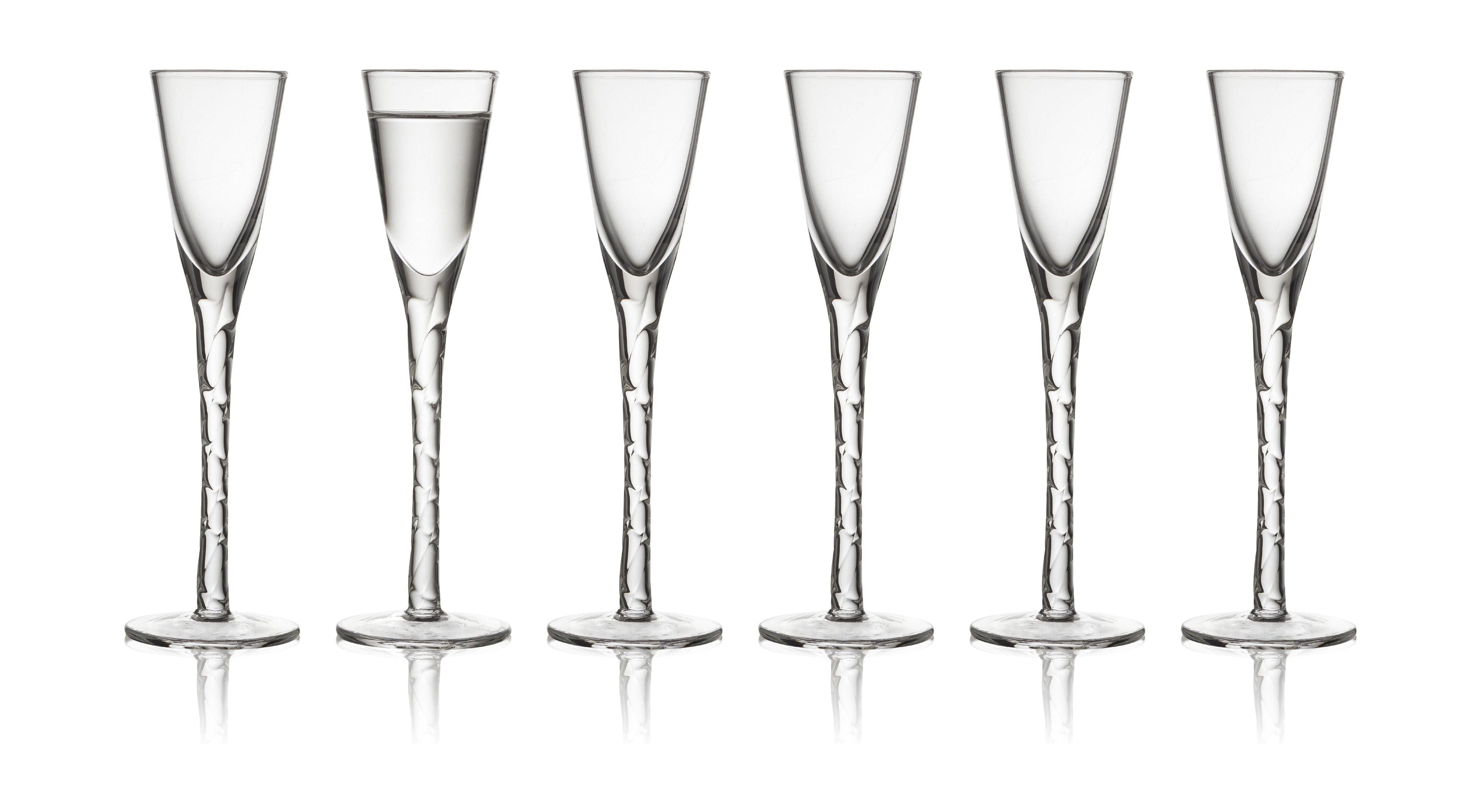Lyngby Glas Paris Snap Glass sett af 6, tær