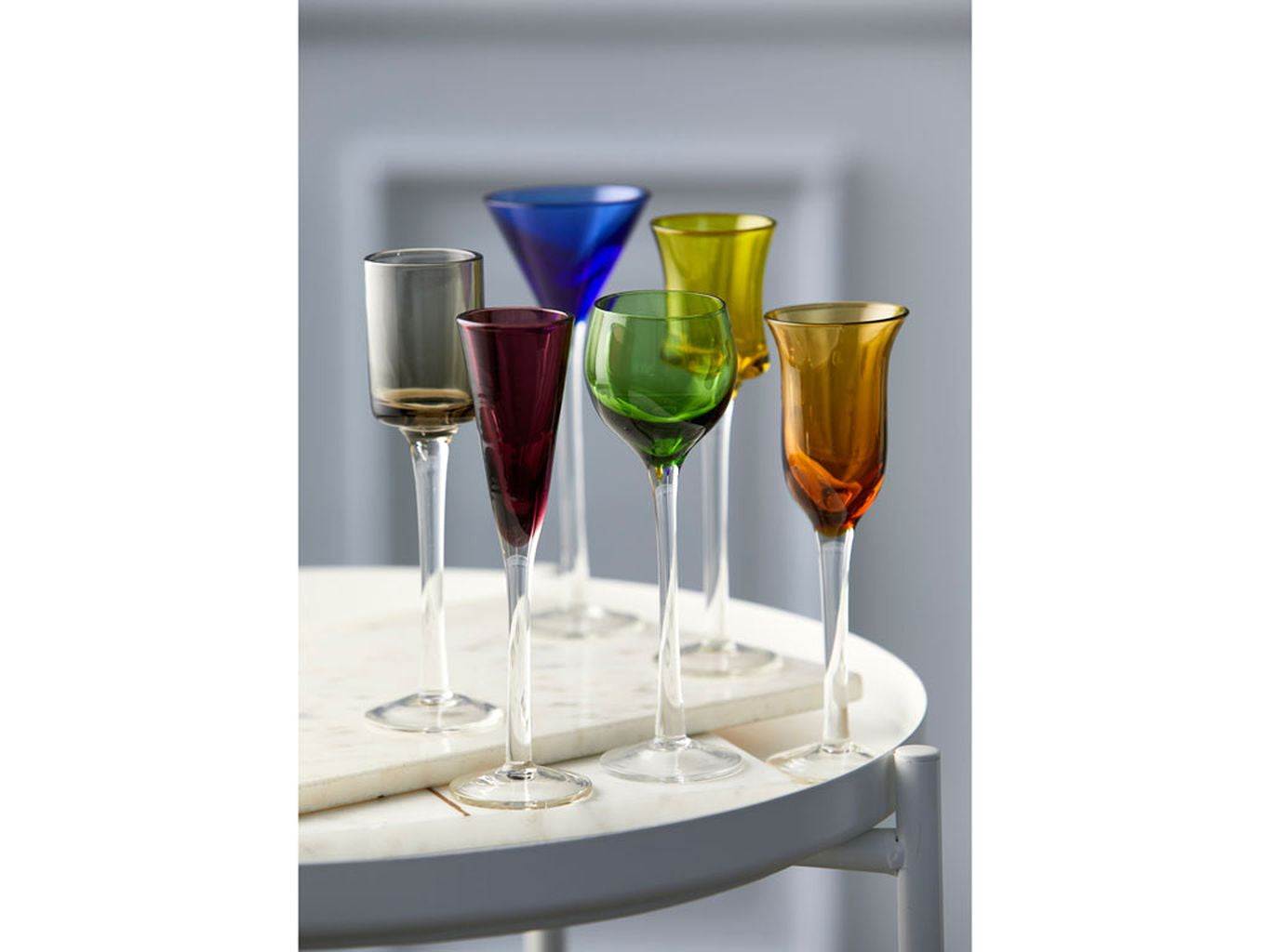 Lyngby Glas Schnapps Glass Assorted Colours, 6 Pcs.