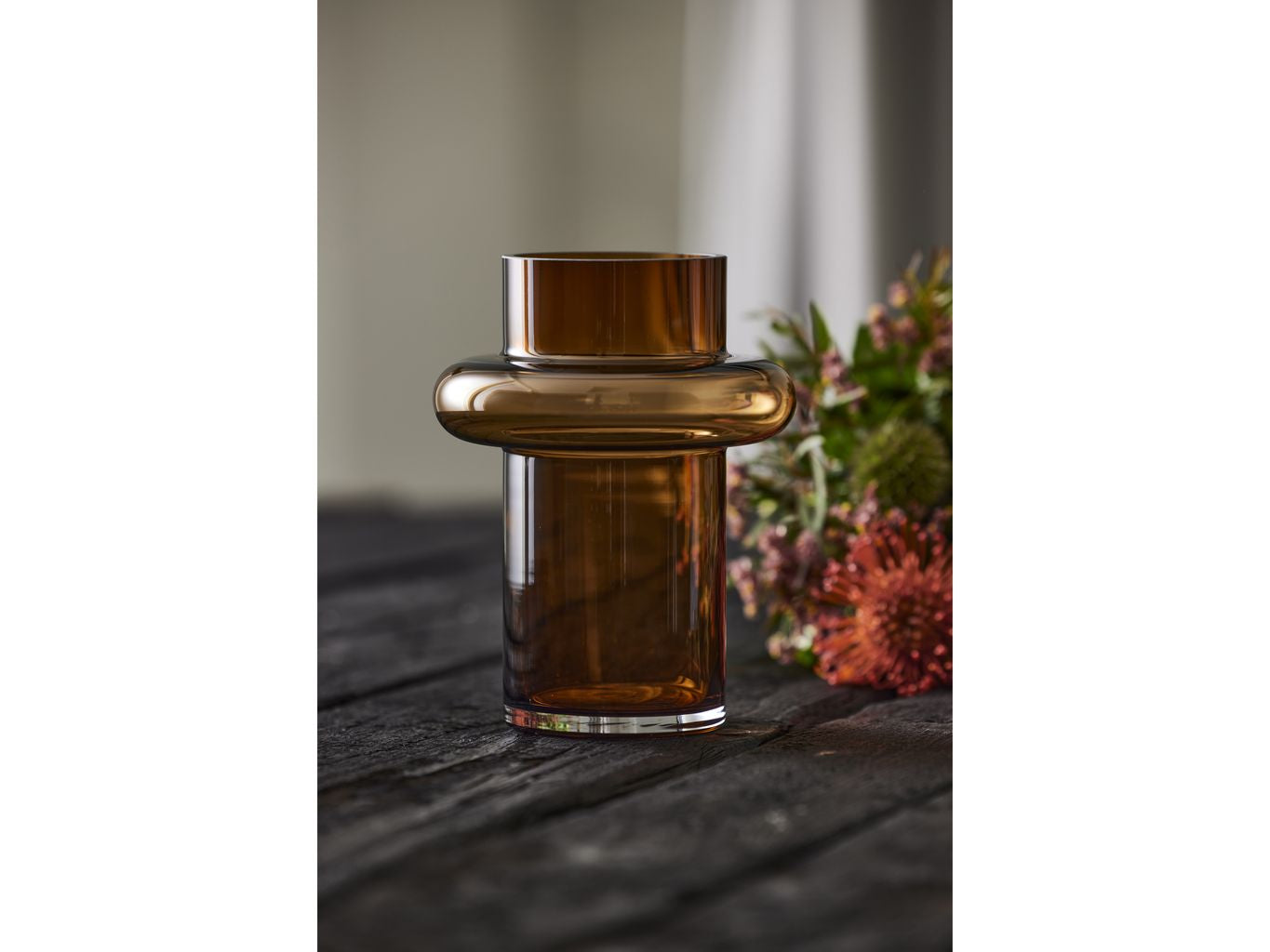 Lyngby Glas Tube Vase H: 20 cm, ambra