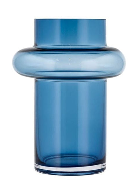 Lyngby Glas Tube vaas H: 20 cm, donkerblauw