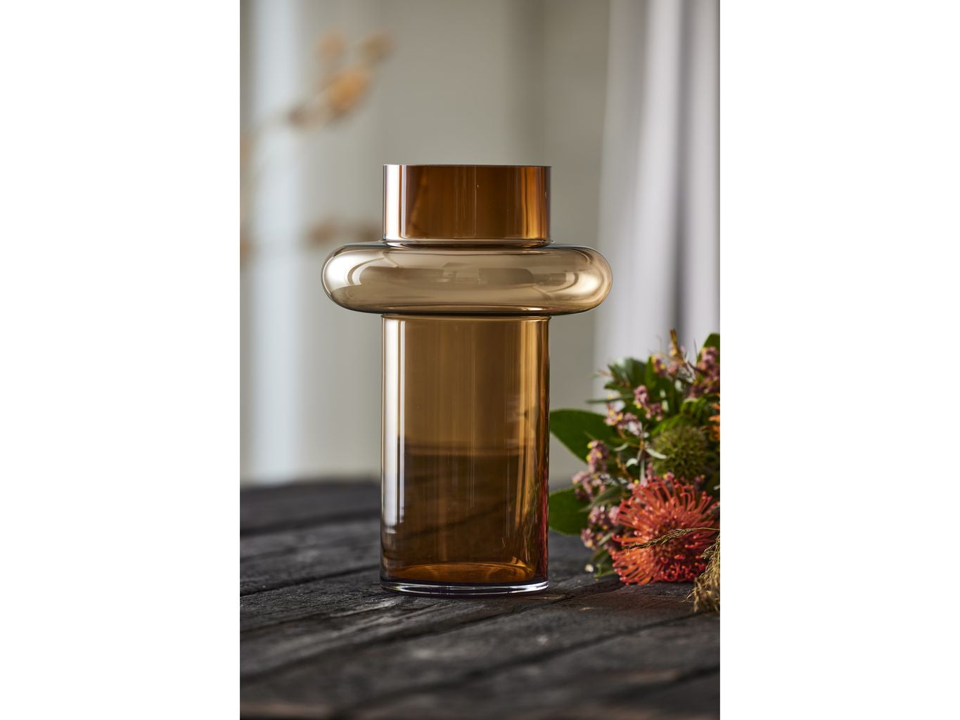 Lyngby Glas Tube花瓶H：30厘米，琥珀色