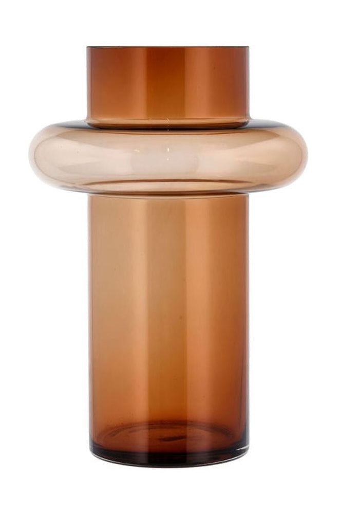 Vase tube en verre Lyngby H : 30 cm, Ambre
