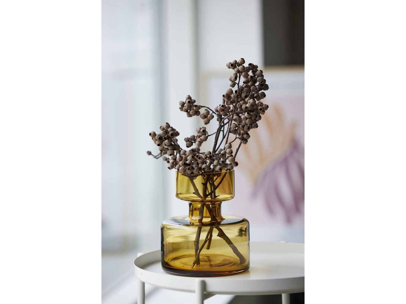 Lyngby Glas管状花瓶H：20厘米，琥珀色
