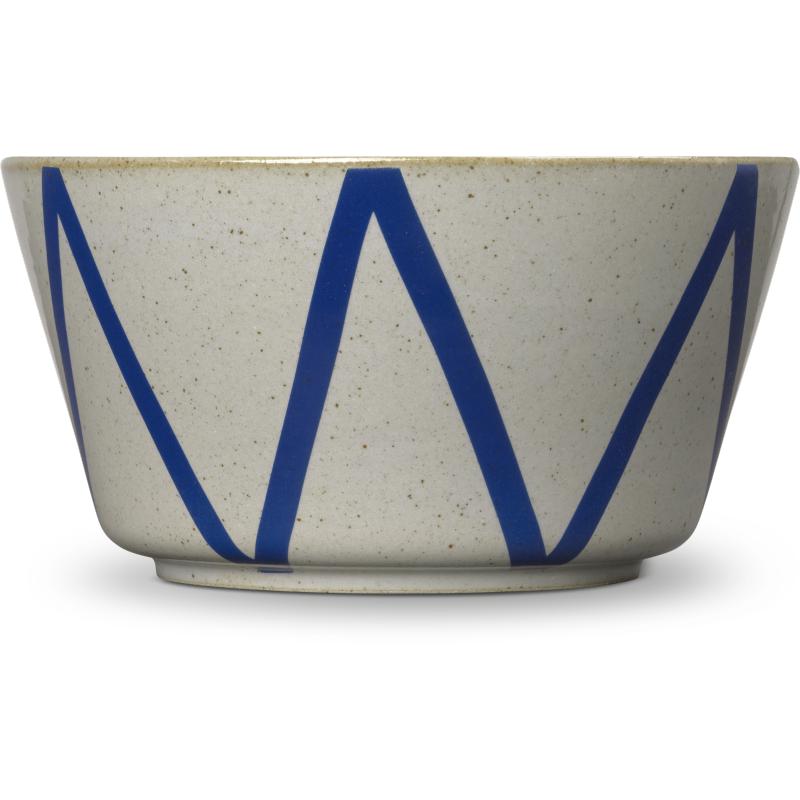 Lyngby Porcelæn Dan Ild Bowl Ø21 cm en porcelaine en zigzag