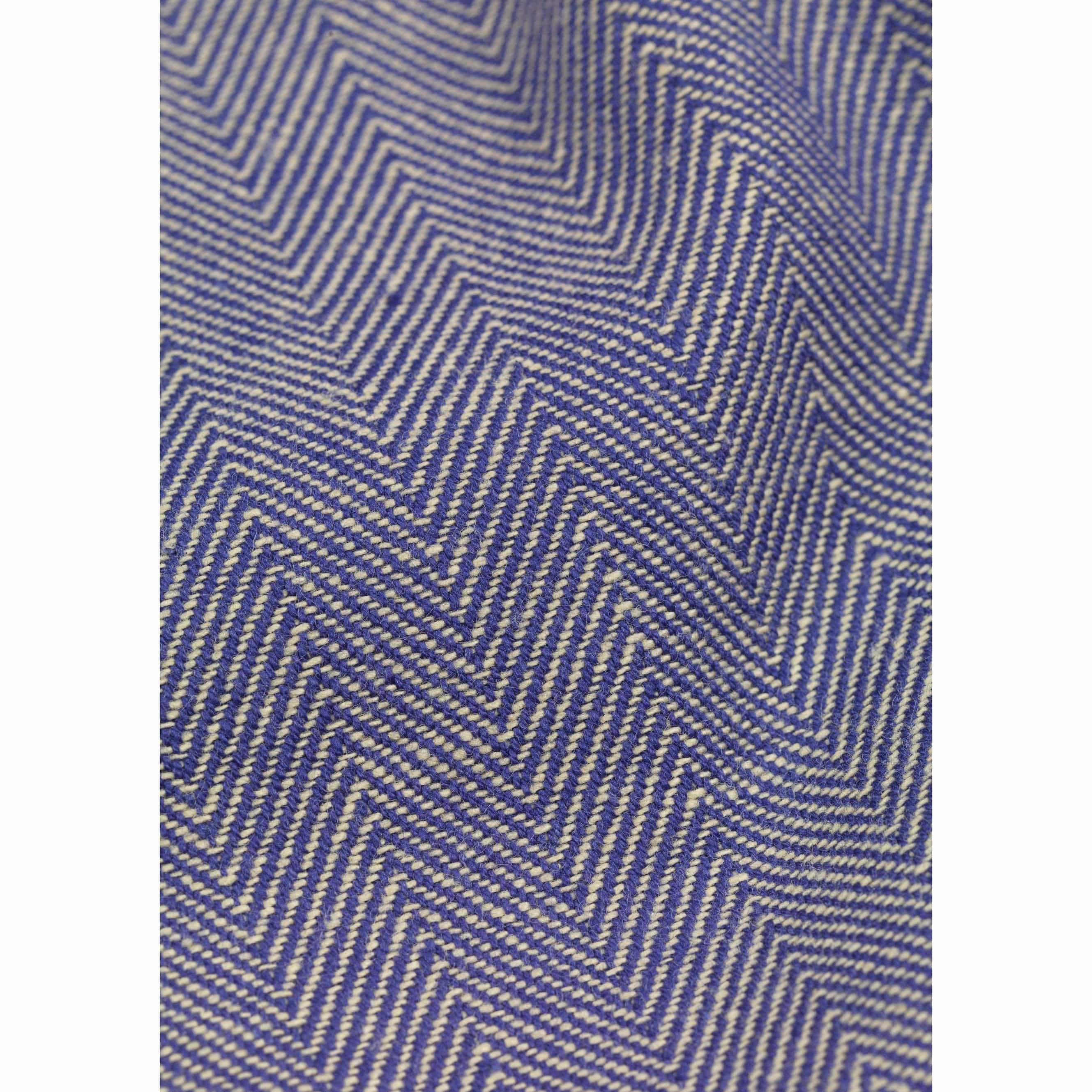 Lyngby Porcelæn Fischgräten-Tischdecke 150x270 cm, Blau