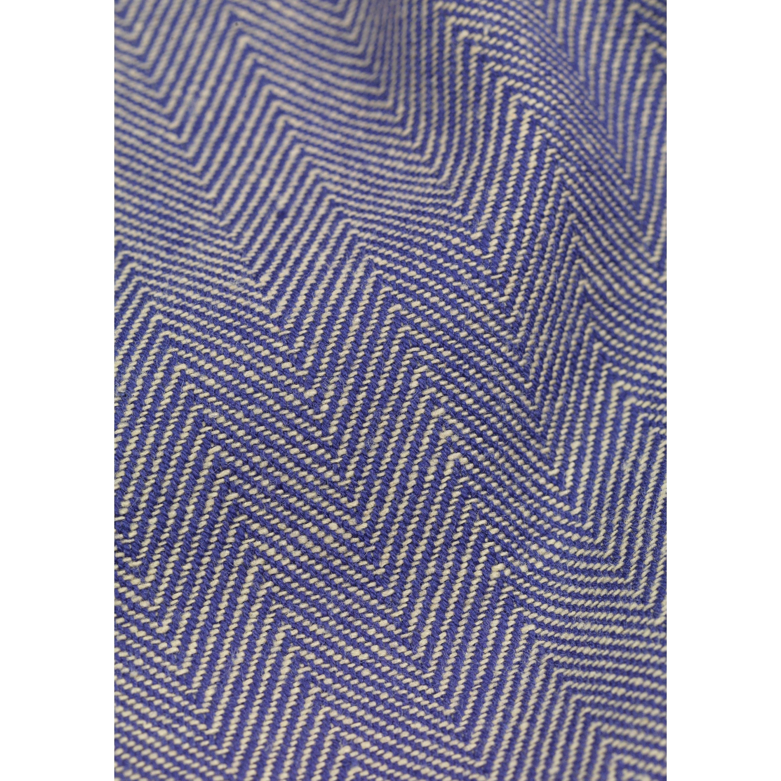 Lyngby Porcelæn Fischgräten-Tischdecke 150x370 cm, Blau