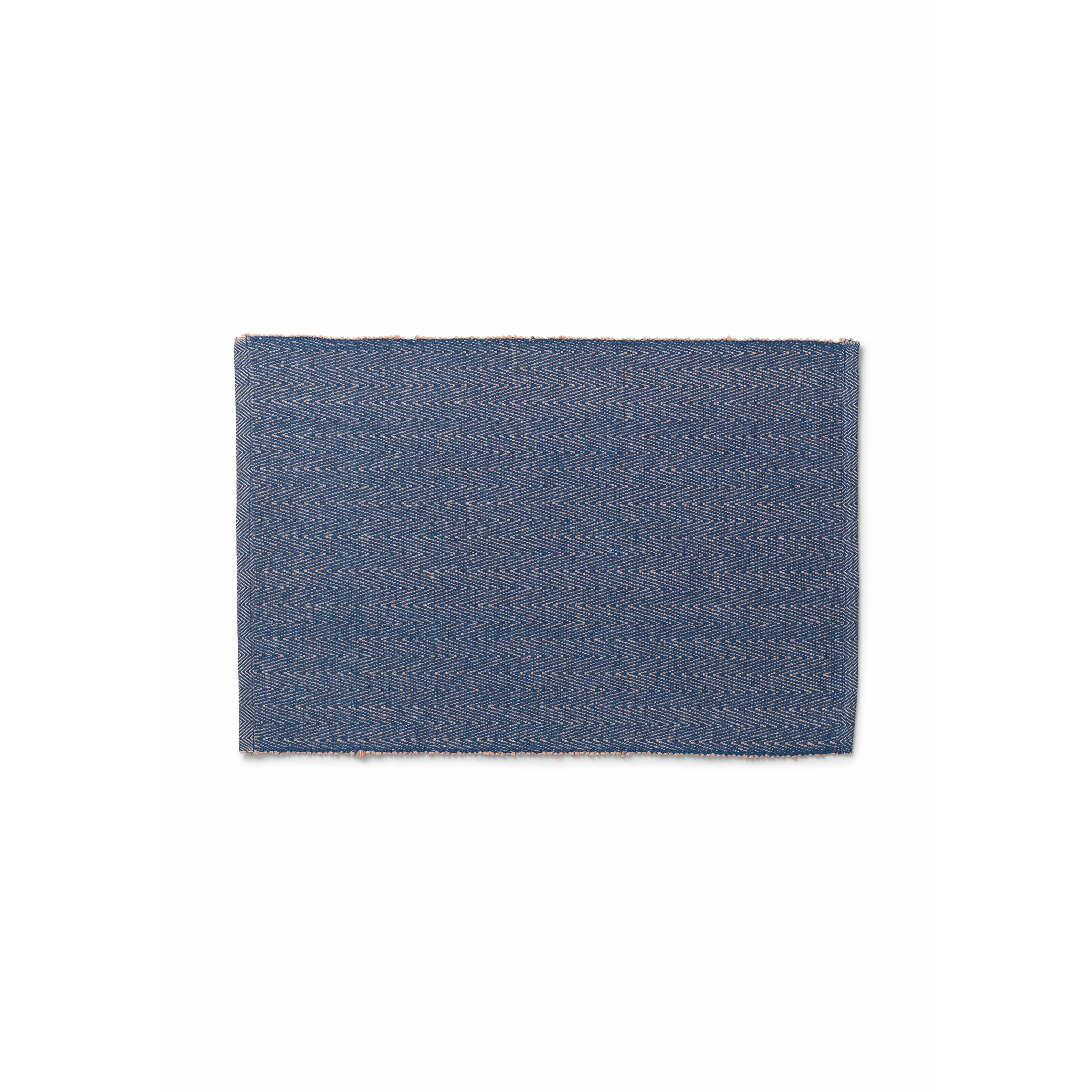 LyngbyPorcelæn人字形placemat 43x30厘米，蓝色