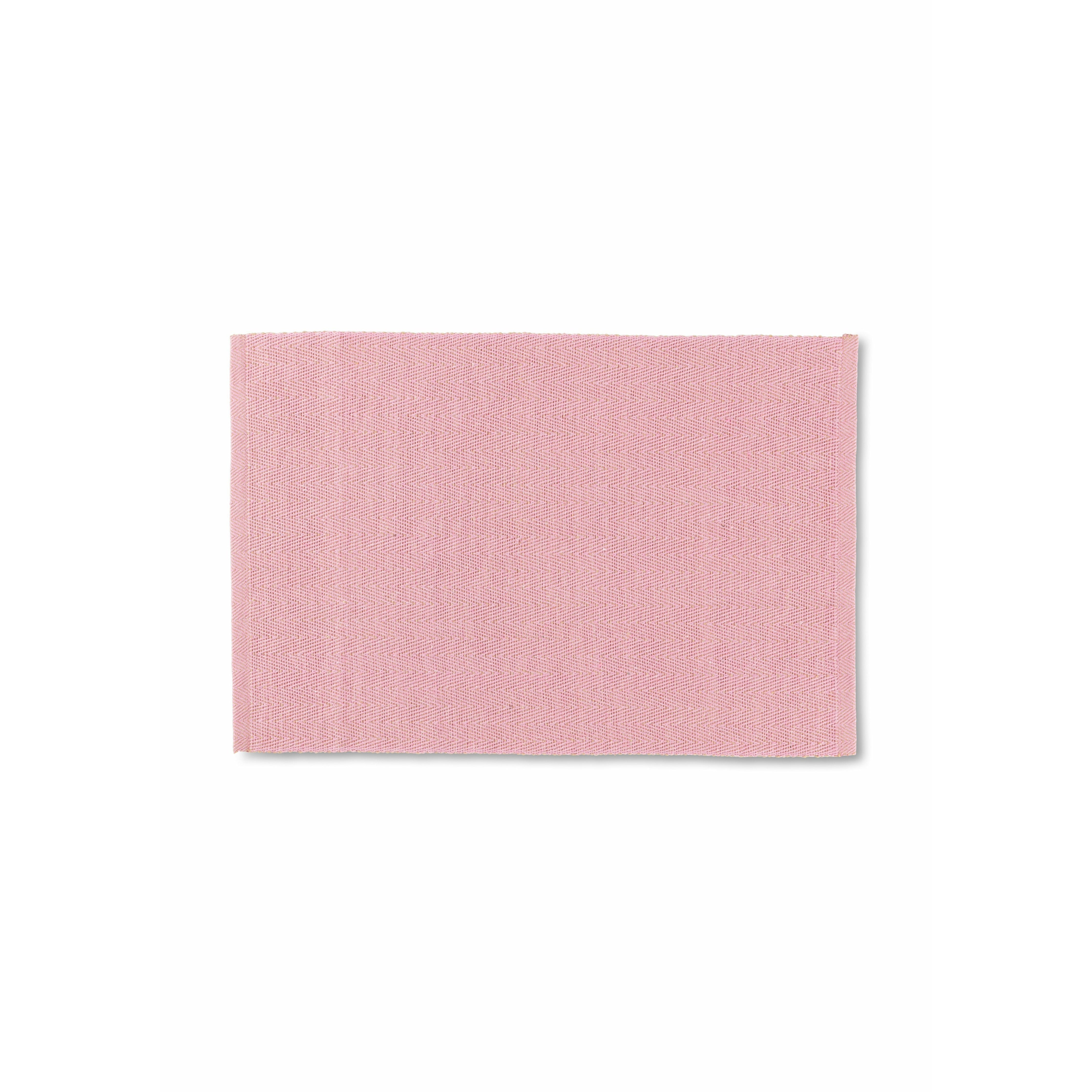 LyngbyPorcelæn人字形placemat 43x30 cm，粉红色