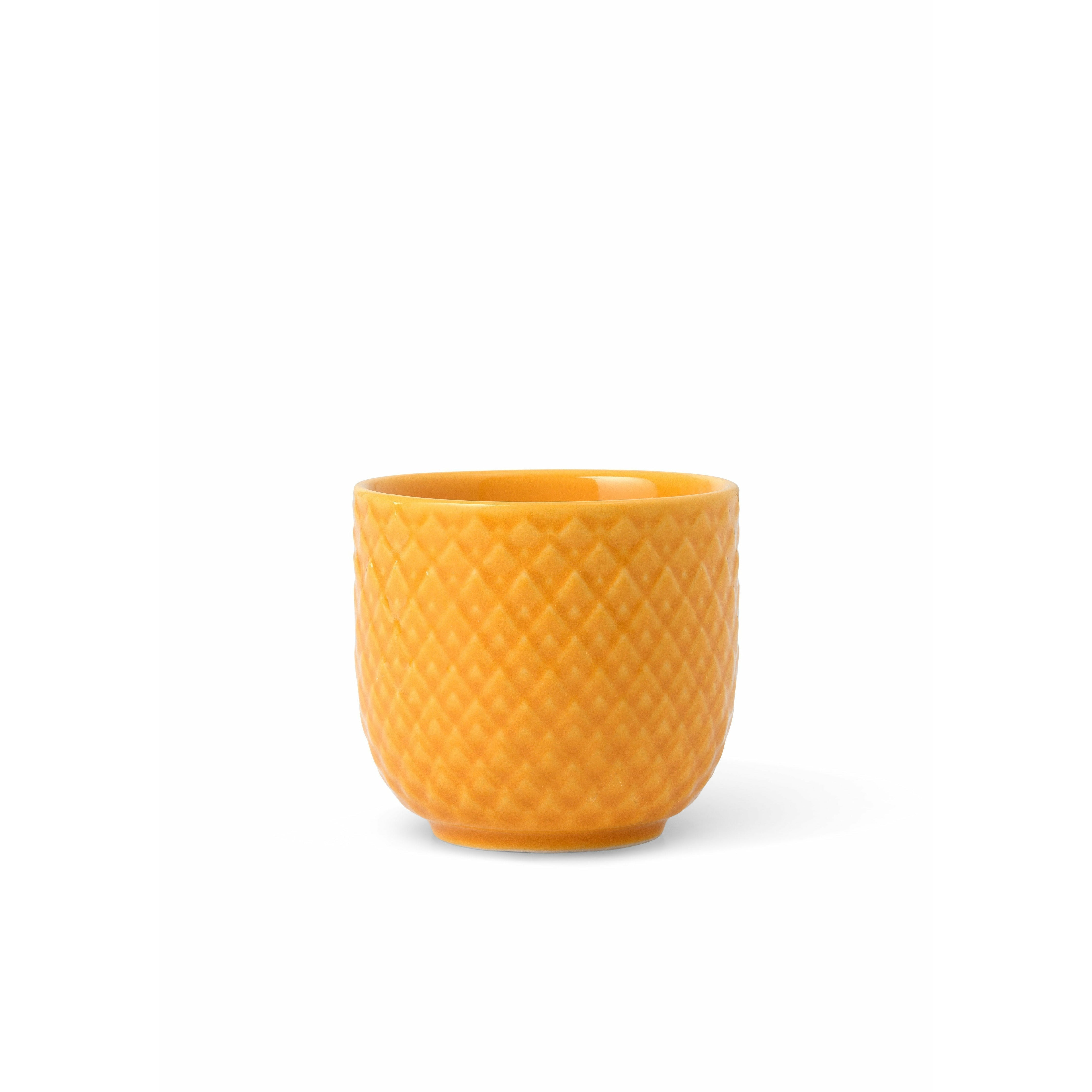 Lyngby Porcelæn Rhombe Color Ogg Cup Ø5 cm, giallo