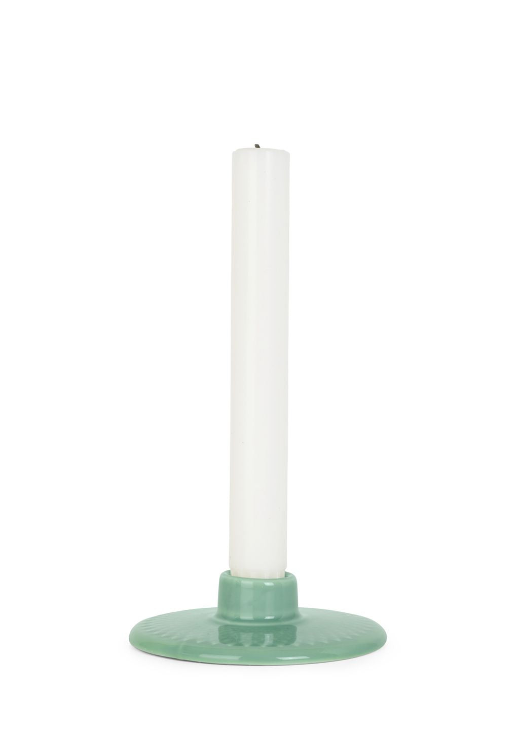 Lyngby Porcelæn Rhombe Color Candlestick H3 Cm, Green