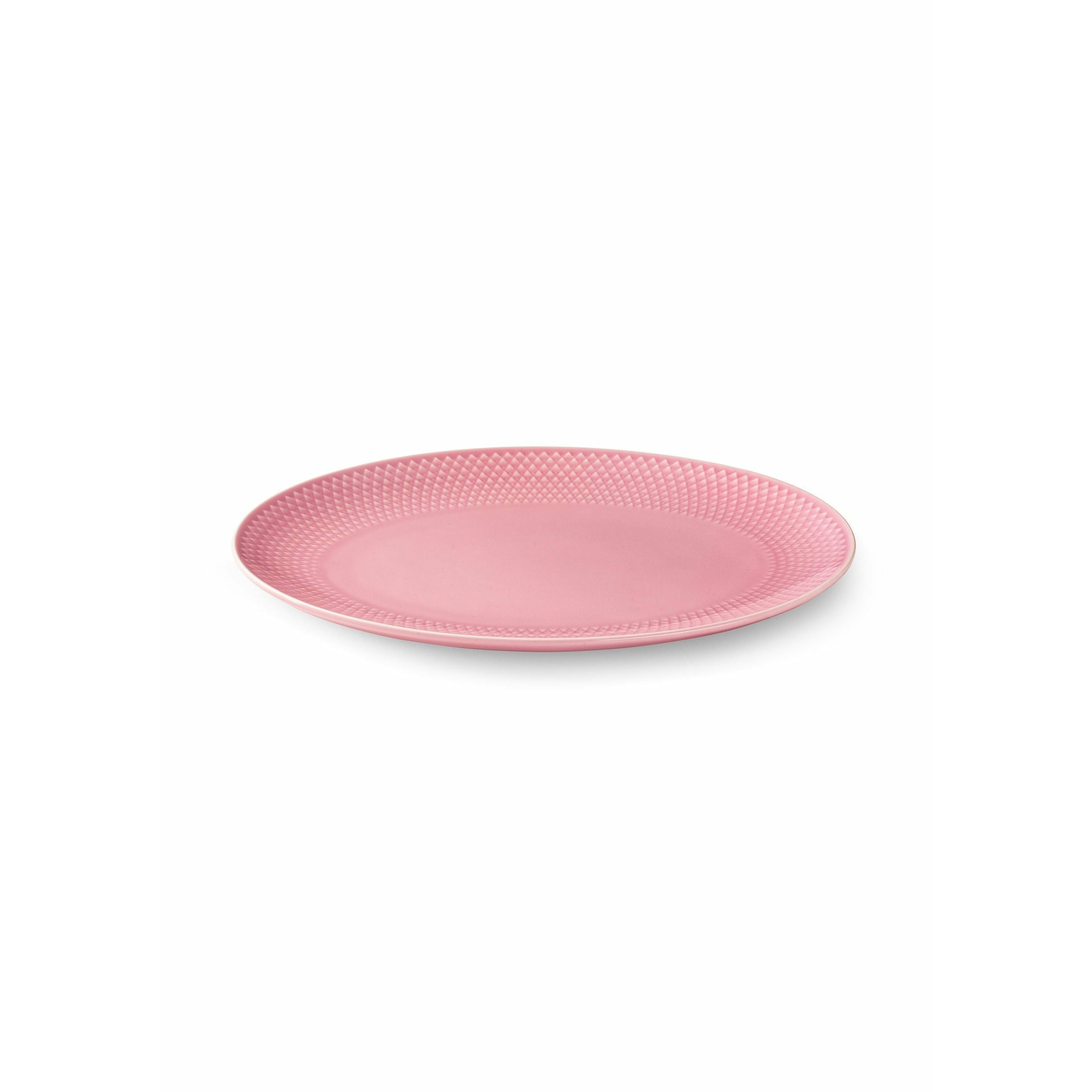 Lyngby Porcelæn Rhombe Color Oval Platte 28,5x21,5 Cm, Rosa