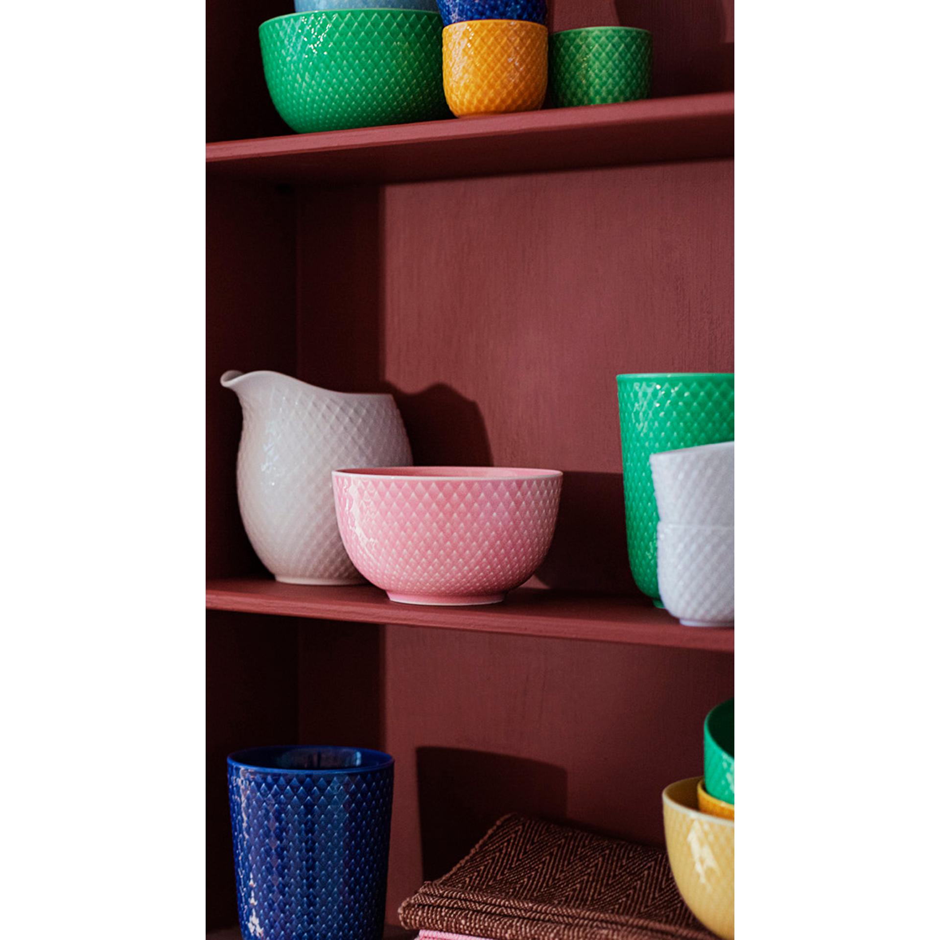 Lyngby Porcelæn Rhombe Color Bowl Ø11, lyserød