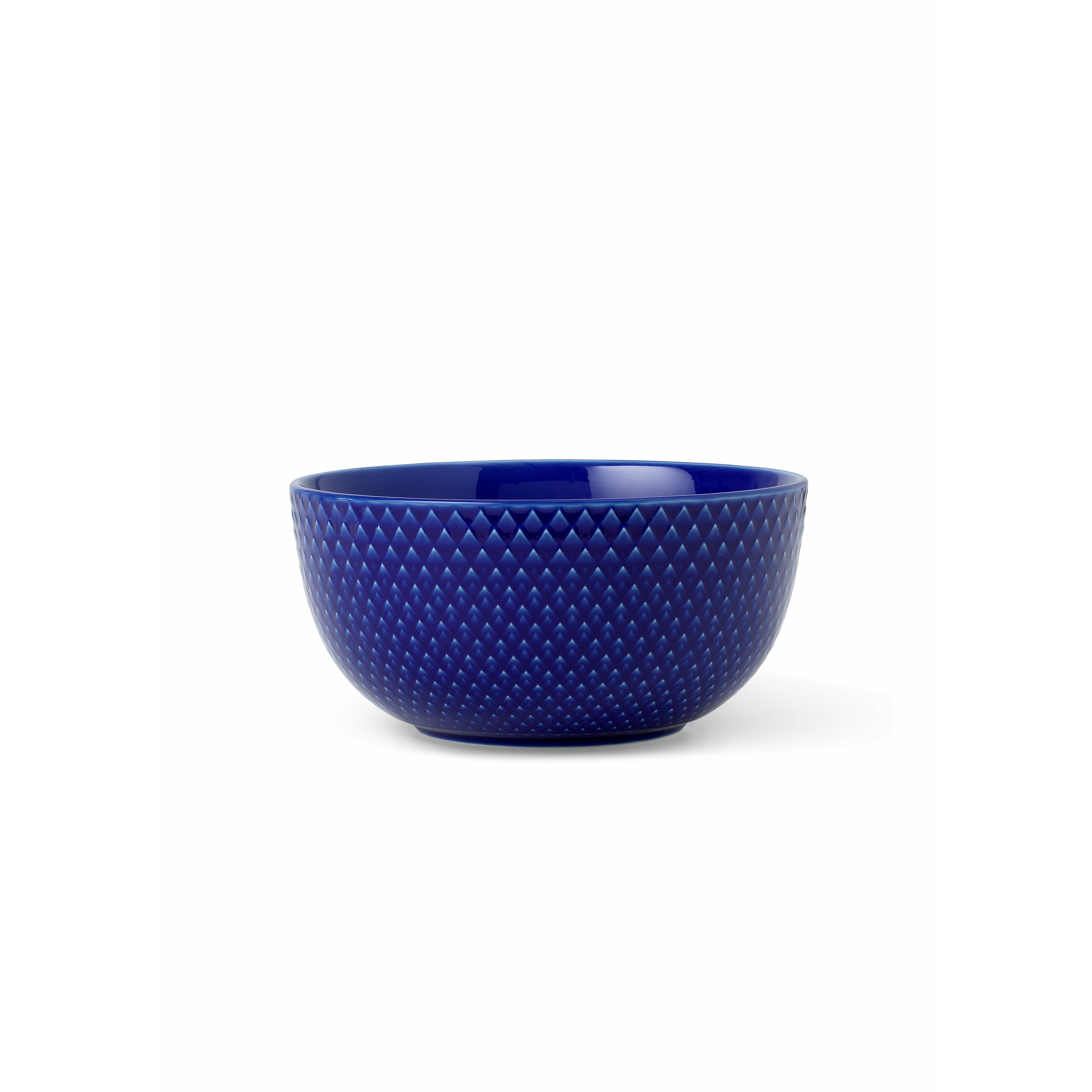 Lyngby Porcelæn Rhombe Color Bowl Ø13, mørkeblå