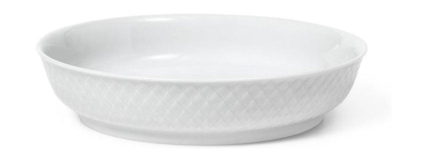 LyngbyPorcelænRhombe甜点板Ø16厘米，白色