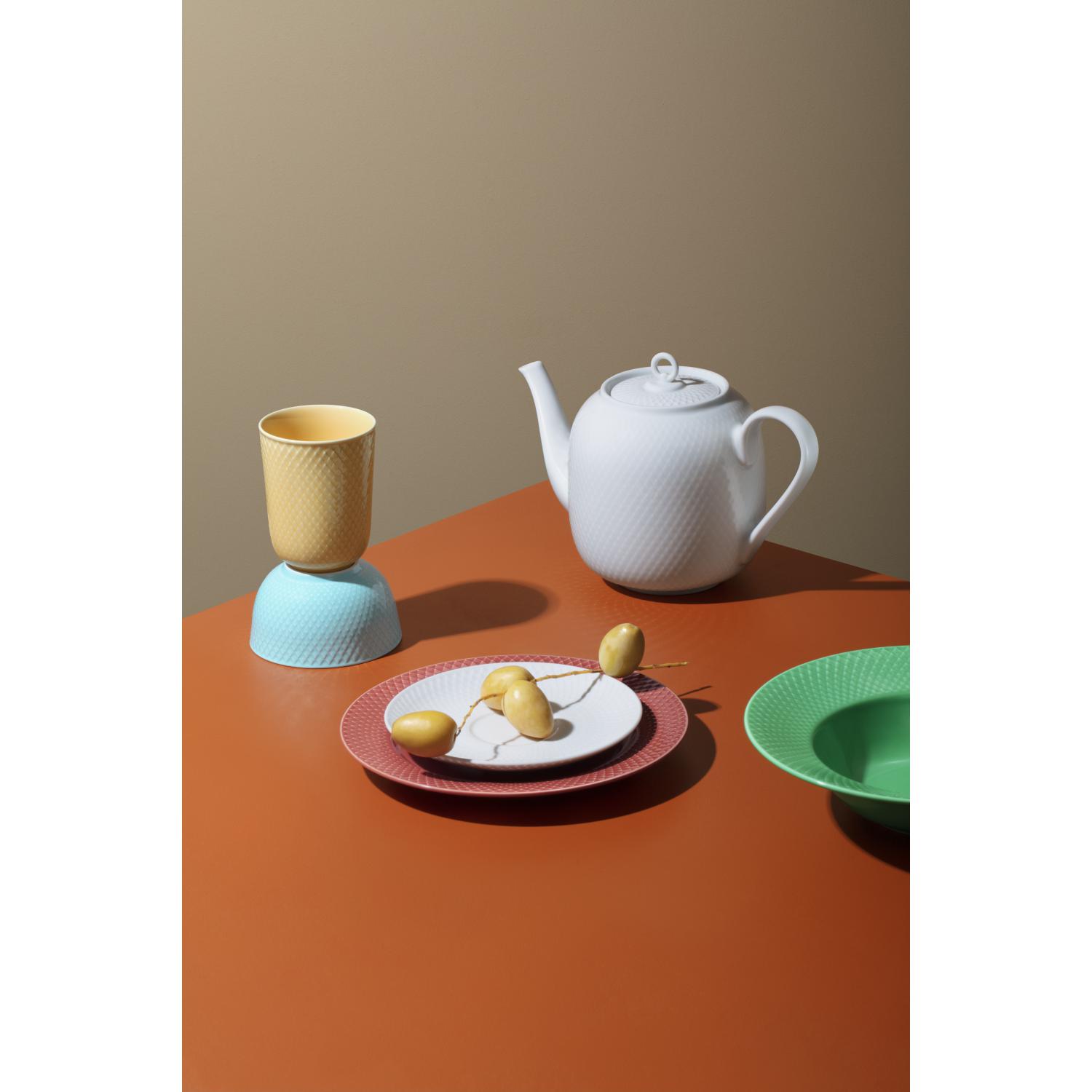 Lyngby Porcelæn Rhombe Teapot 1,9 L hvítt postulín