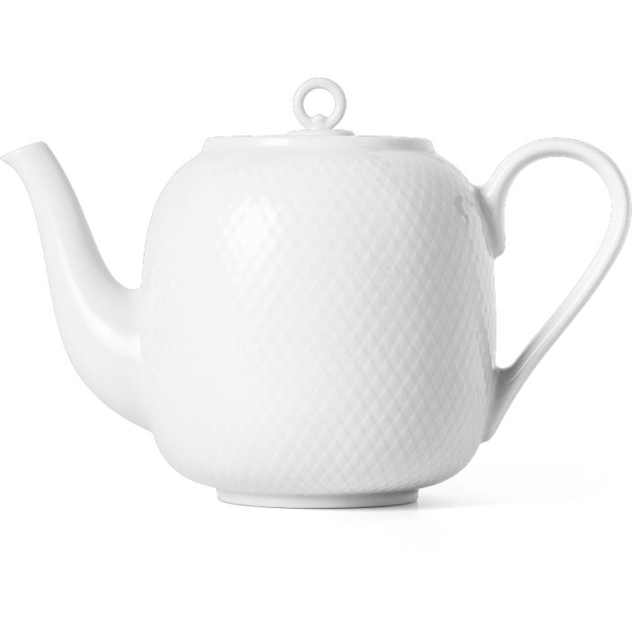 Lyngby Porcelæn Rhombe Teapot 1,9 L wit porselein