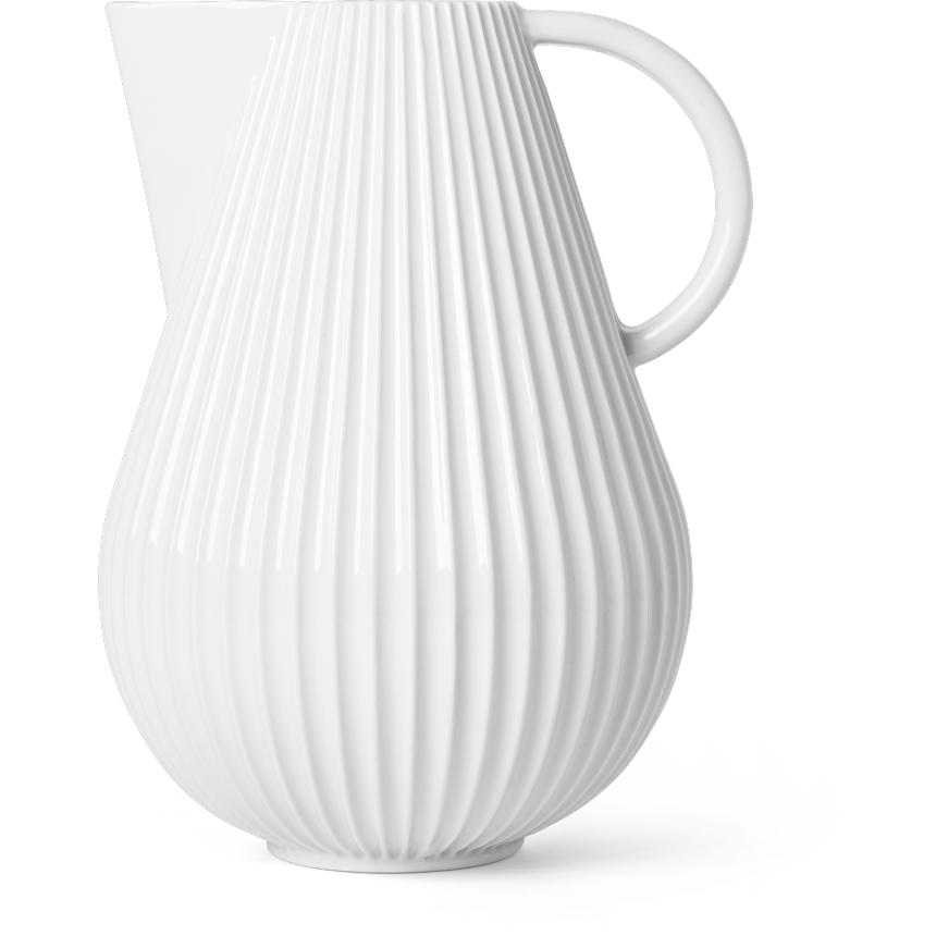 Lyngby Porcelæn Tura Krug Vase H27,5 Weißes Porzellan