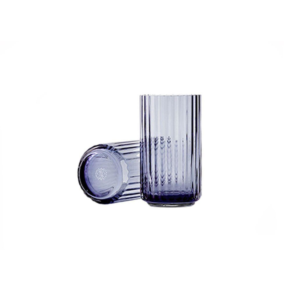Lyngby Porcelæn Vas H38 cm blåst glas, midnattblått
