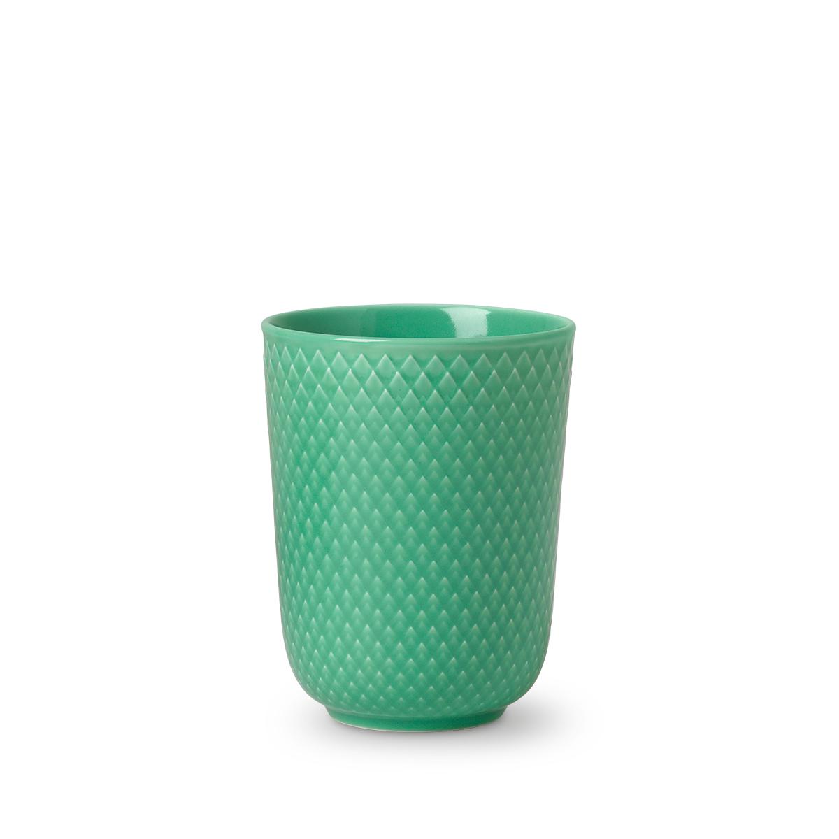 Lyngby Rhombe mug green, 33cl