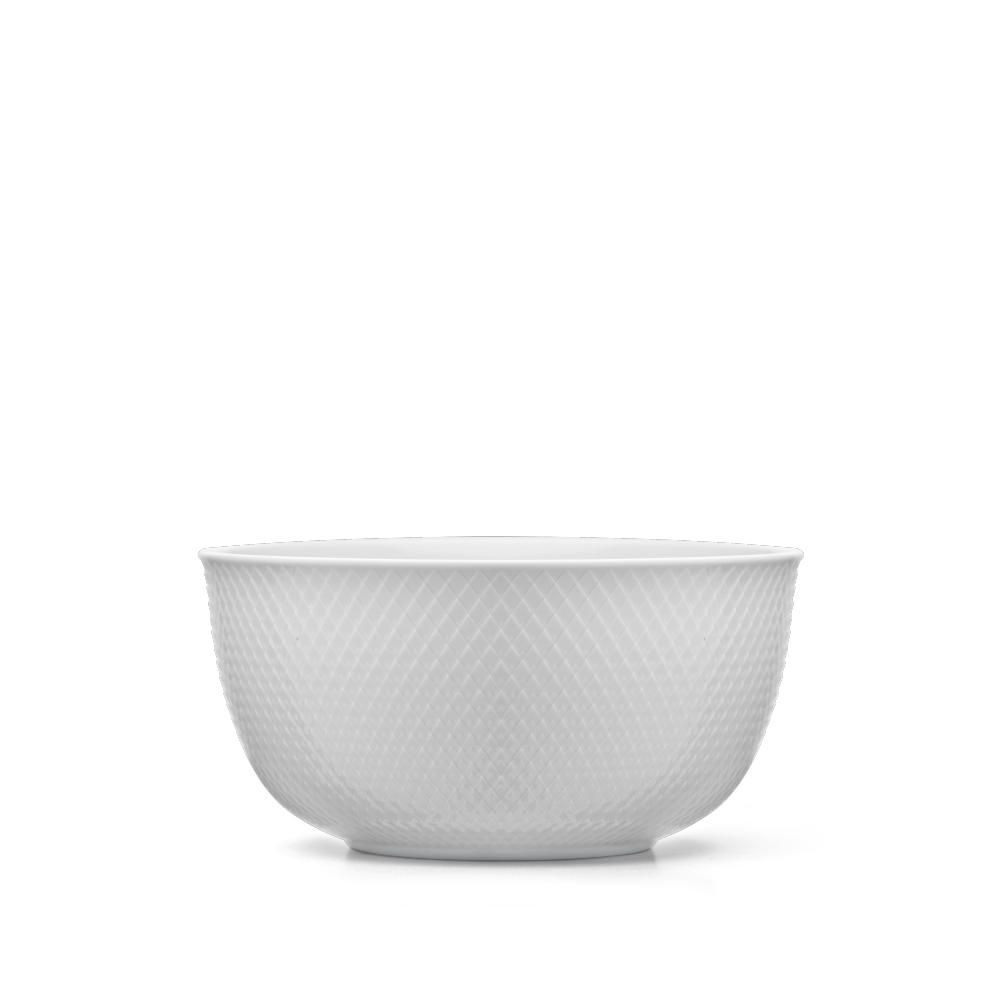 Lyngby Rhombe Sirving Bowl White, 22 cm